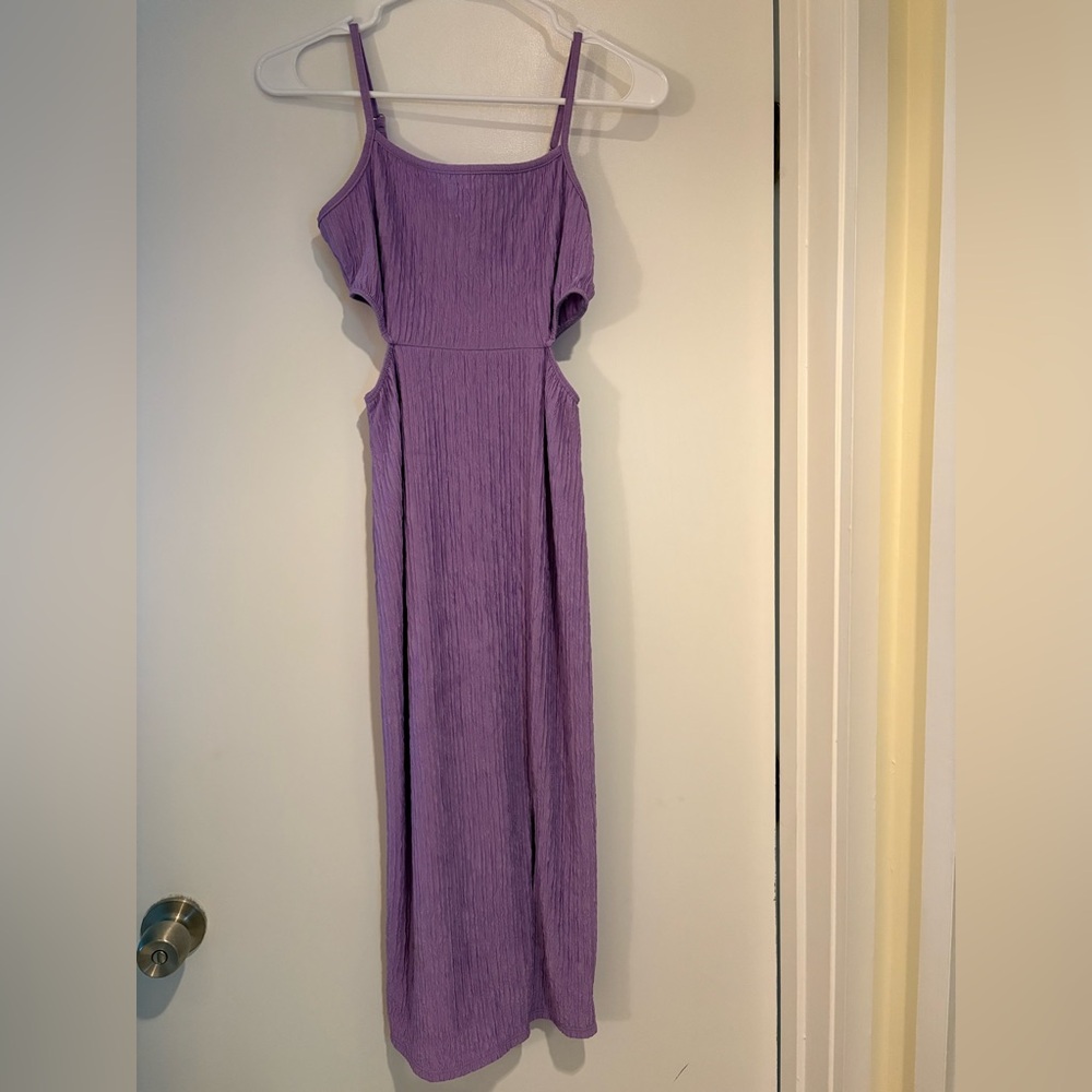 Purple cut out dress